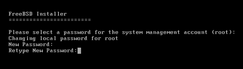 Install FreeBSD 9 KDE 4 Set Root Password