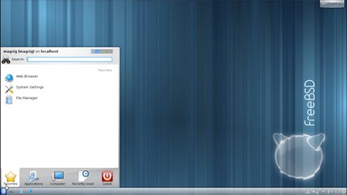 FreeBSD 9 KDE 4 VMware Fusion 4 Desktop 2