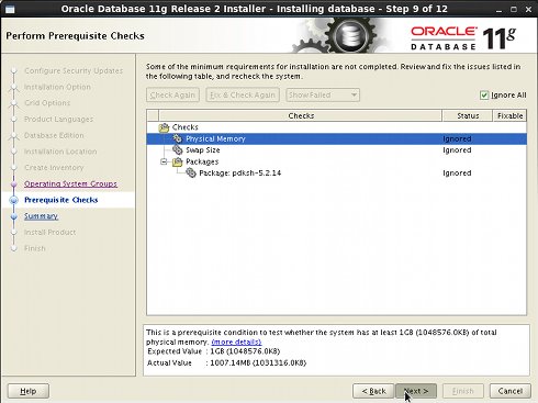 Install Oracle 11g R2 Database on Fedora 18 Lxde - Step 9