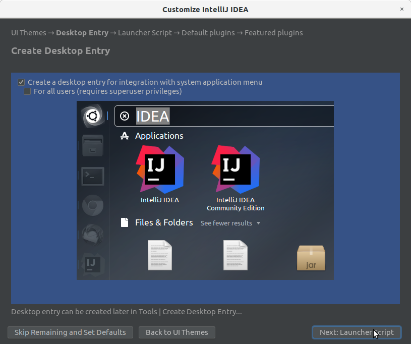 How to Install IntelliJ IDEA on Ubuntu 21.10 Impish - customization
