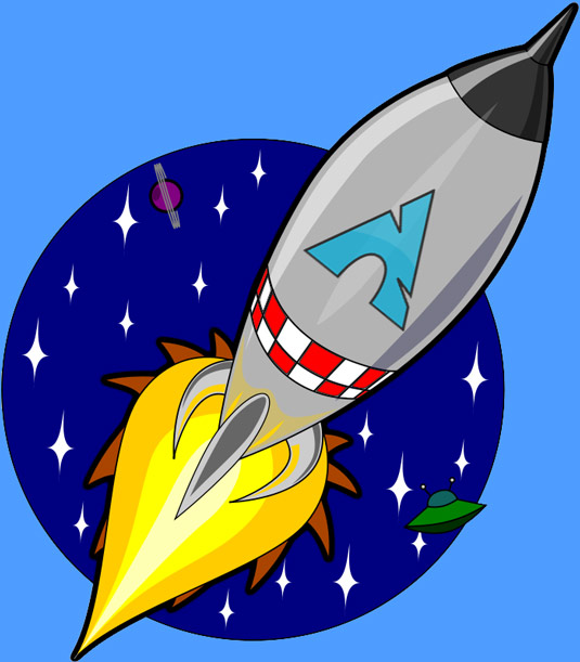 Arch-Linux Rocket In Sky