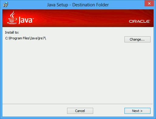 JDK 7 Installation Windows 8 Select Features