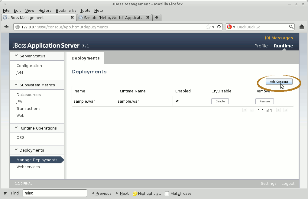 JBoss Deployment by Administration Console