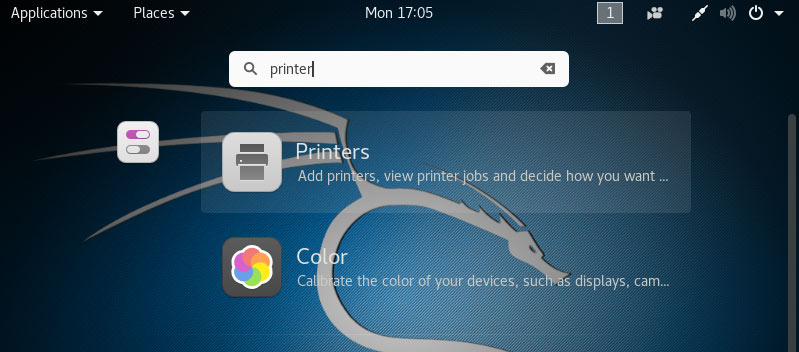 GNOME Menu Printers App