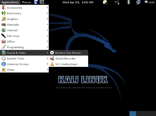 How to Burn ISO Image to CD/DVD Disk on Kali - Launching Brasero