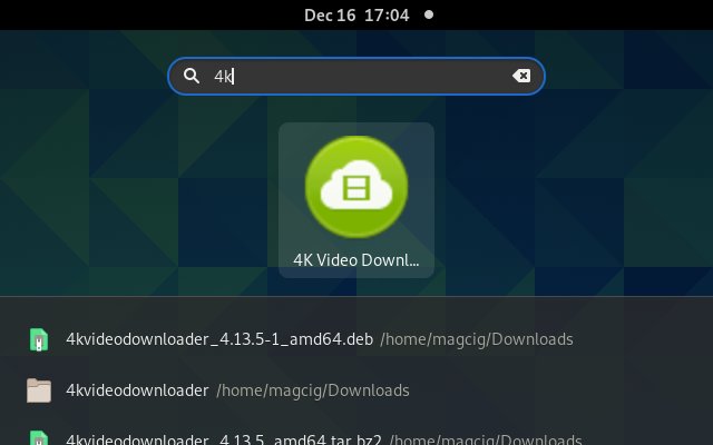 4K Video Downloader Fedora 37 Installation - Launching