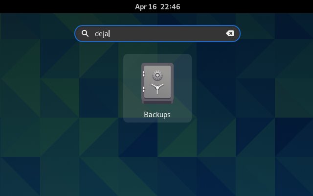 Installing Deja Dup on Ubuntu - Launcher