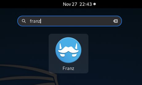 How to Install Franz on Debian Bullseye GNU/Linux - Launcher