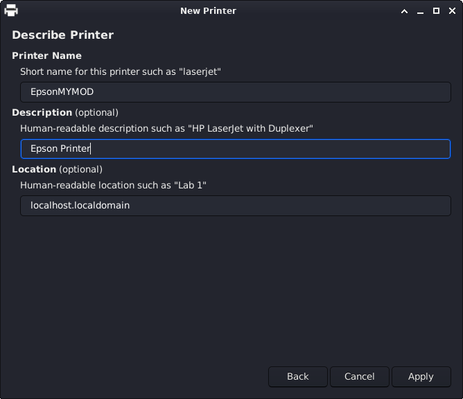 How to Add Printer in Kali Linux Xfce Desktop - Describe