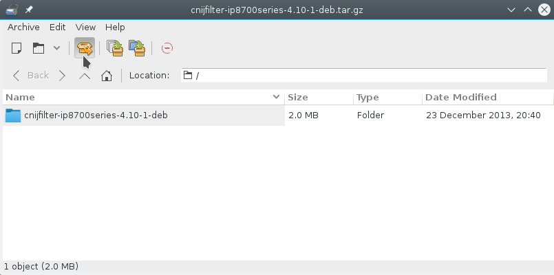 Debian Install Canon E560 Printer Driver - File Manager