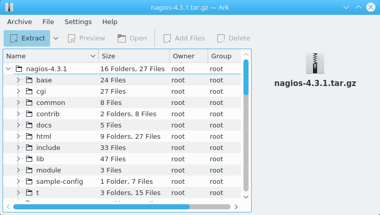 How to Install Nagios Core on openSUSE 13 - Extracting Nagios