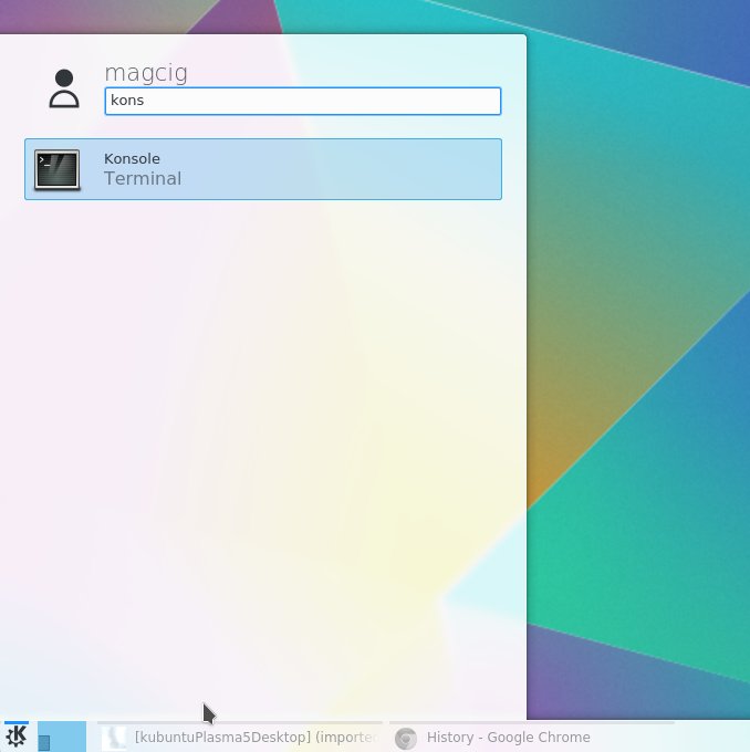 Getting-Started with Tor Anonymous Web Browsing on Kubuntu 16.04 Xenial LTS - Open Terminal