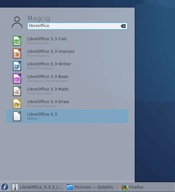 Install the Latest LibreOffice Suite on CentOS - LibreOffice in KDE Desktop