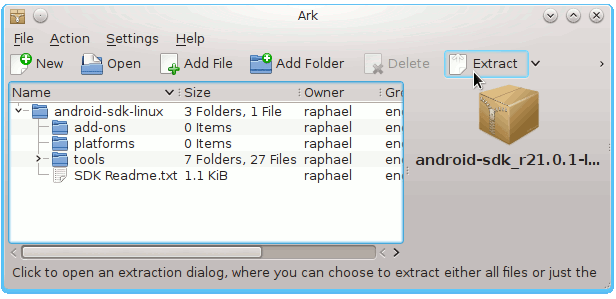 KDE4 Android SDK Extraction