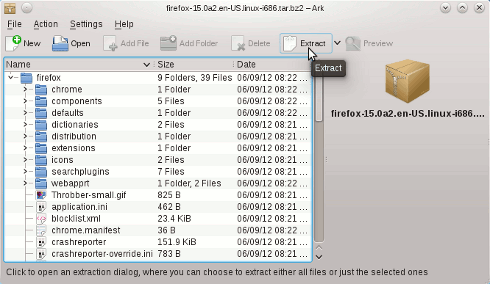 Install Firefox on Debian 6 KDE4 Extraction