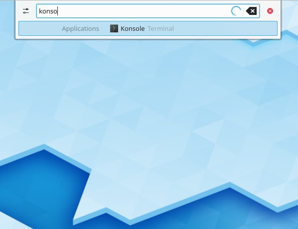 VMware Workstation 16 Player KDE Neon Installation - Open Terminal Shell Emulator