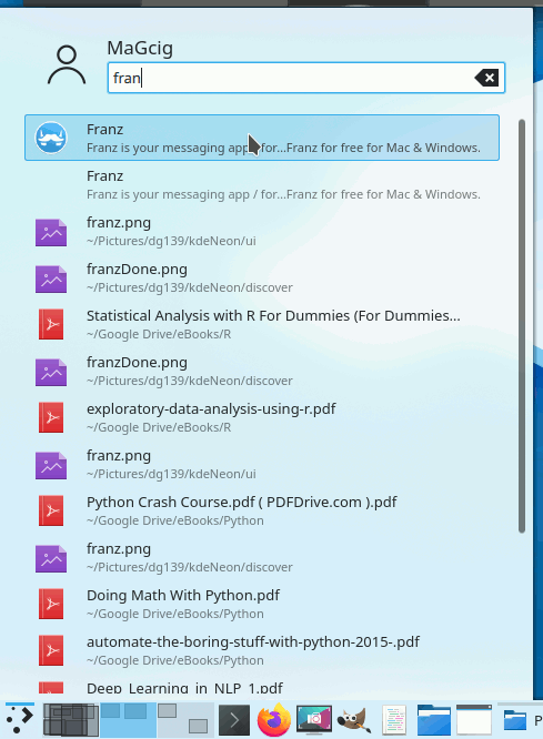 How to Install Franz in KDE Neon 2019 LTS - Launcher
