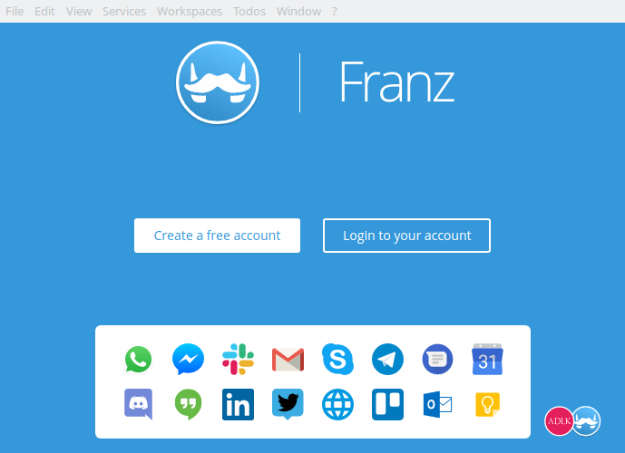 How to Install Franz in KDE Neon 2019 LTS - UI