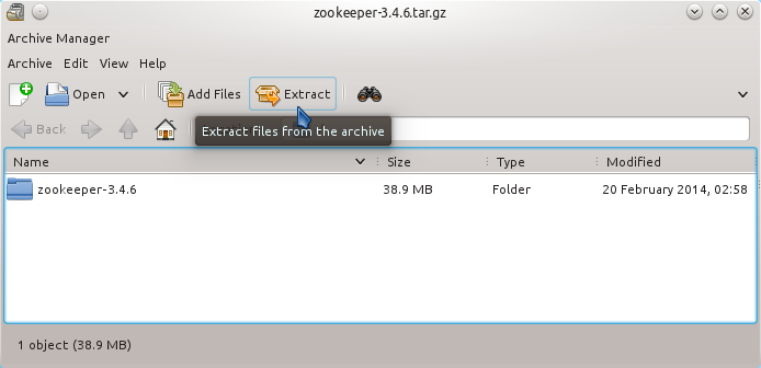 Debian Getting-Started with Zookeeper - Archive Extraction