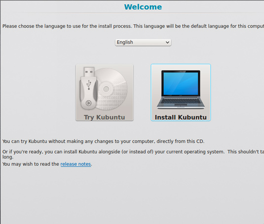 Install Kubuntu 14.04 Trusty on Top of Windows 8 - Start Installation