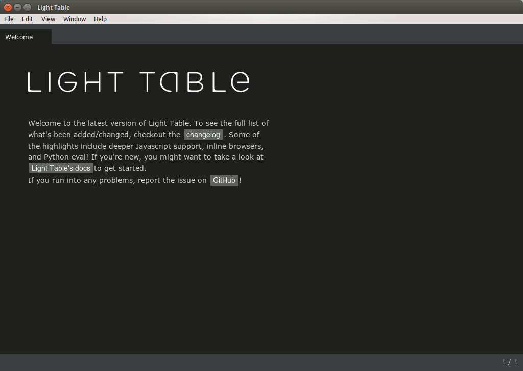 How to Install & Getting-Started with Light Table Editor on Linux Mint 17.1 Rebecca LTS 32/64-bit - LightTable GUI Intro