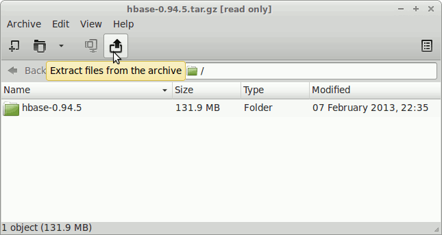 HBase Quick Start on Fedora- Extraction