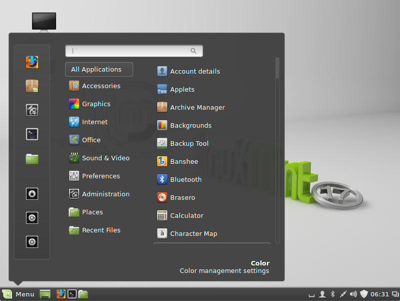 Linux Mint 17 Qiana Cinnamon Desktop