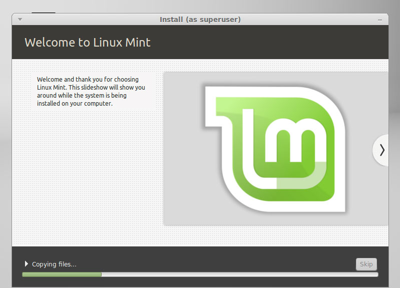 Linux Mint 17 Qiana Xfce Installing