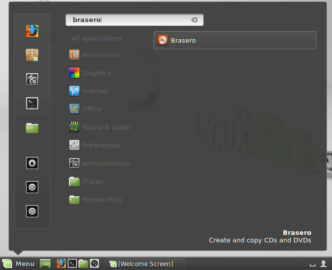 Burning ISO to CD/DVD Disk on Linux Mint - search burn