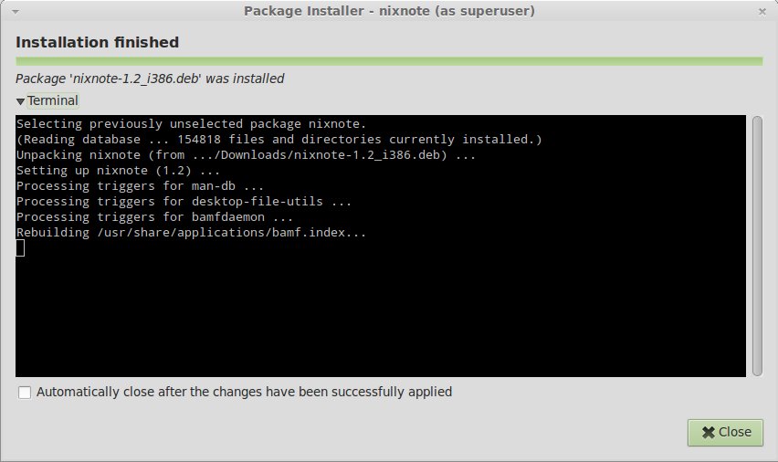 Install Evernote for Linux Mint 17.2 Rafaela 32/64-bit - Installation Success
