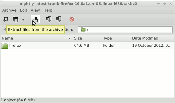 Install the Latest Firefox on SnowLinux 4 Mate Extract