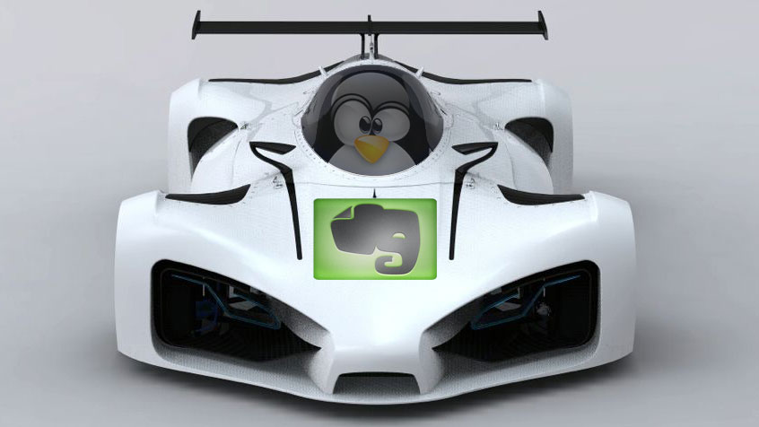 Linux Penguin LeMans-Evernote - Featured