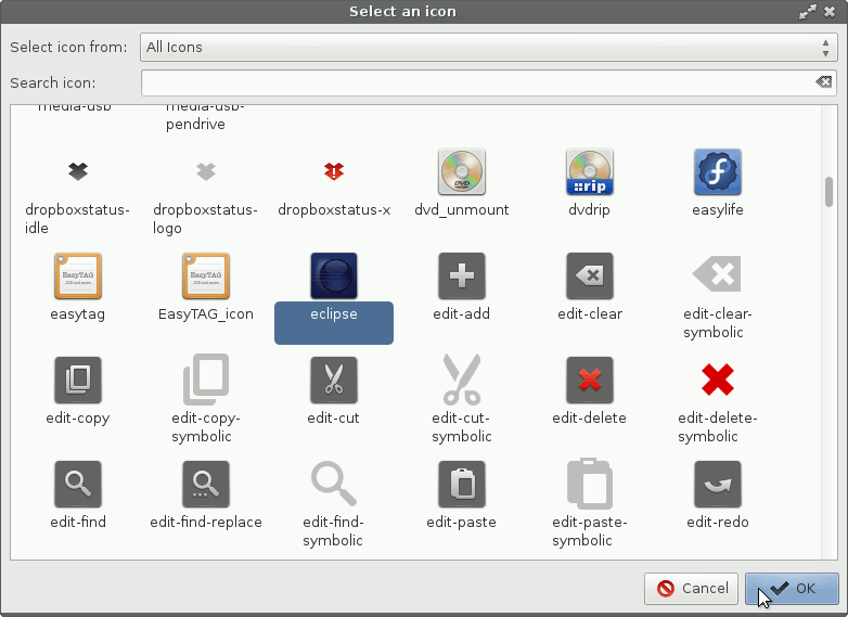 Xfce Started Launcher Creator Search Icon