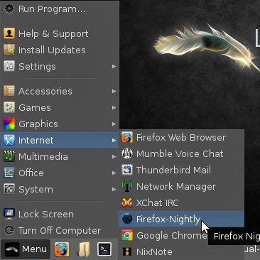 Xfce Lite Launcher Inserted into Applications Menu