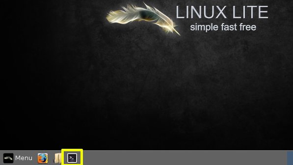 Linux Lite Add Printer Guide - Open Terminal Shell Emulator