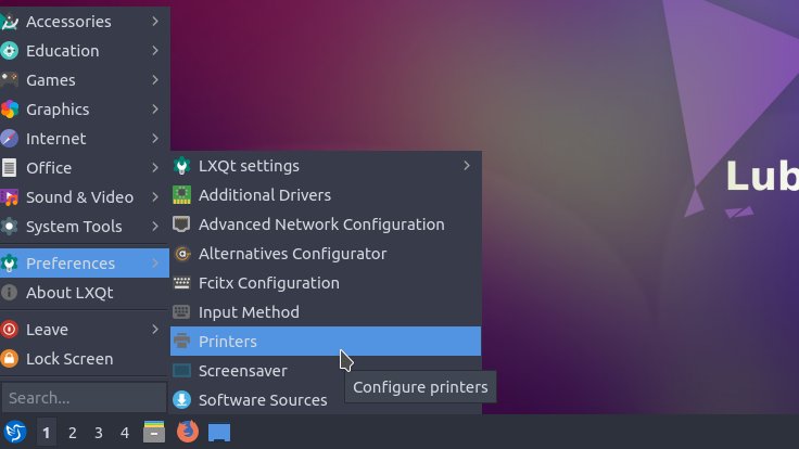 Step-by-step Driver Lubuntu 20.04 Installation - Printers Applet