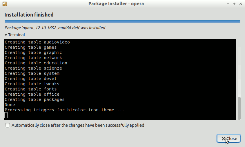 Lubuntu Installing the Opera Web Browser - Done