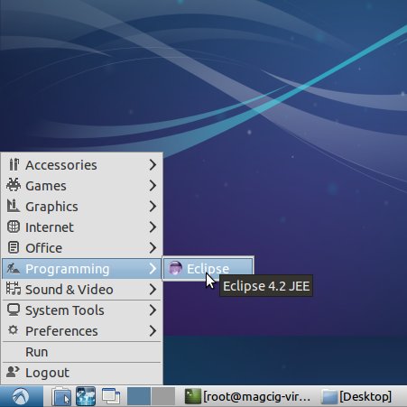 Linux Lubuntu Eclipse Launcher Inserted into Applications Menu
