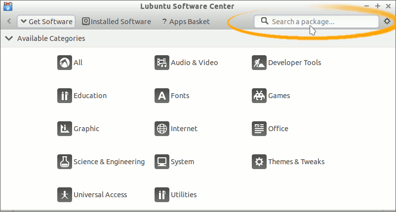 How to Quick Start with Avidemux on Lubuntu Linux - Lubuntu Software Center Searching Package