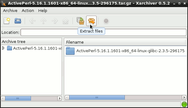 Xfce/Lxde Desktop ActivePerl Extraction