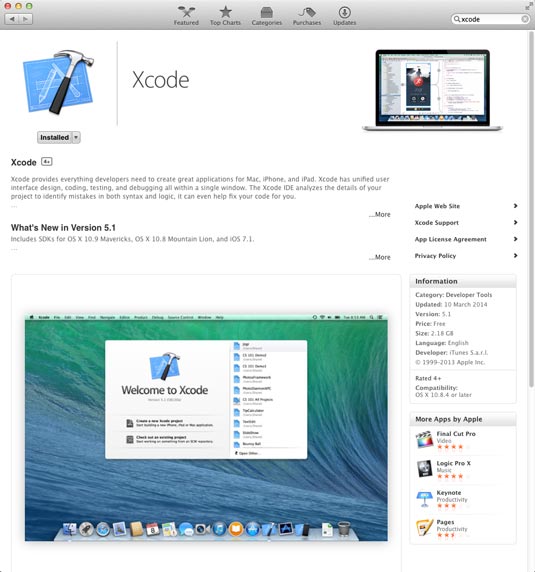 Install MacPorts Mac Mavericks 10.9 - XCode on AppStore