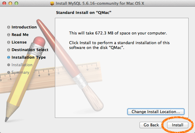 Install the Latest MySQL on macOS Mavericks 10.9 - Installing 2