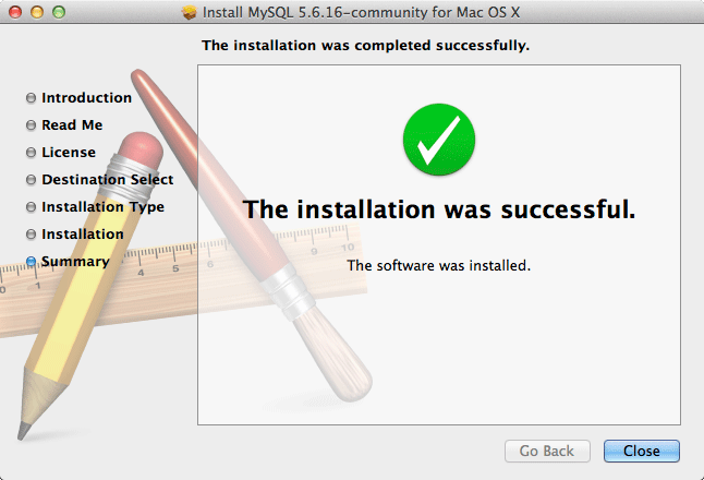 Install the Latest MySQL on macOS Mavericks 10.9 - Installing 3