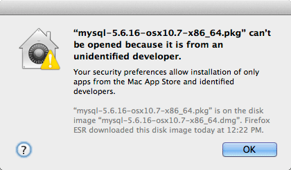 Install the Latest MySQL on macOS Mavericks 10.9 - Run Installer