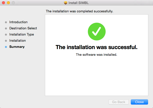 Installing SIMBL on macOS 10.10 Yosemite - Installation Wizard