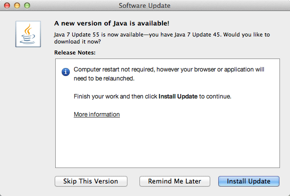 Install Oracle JDK 7 on macOS 10.9 Mavericks - Mac JDK Auto Updating