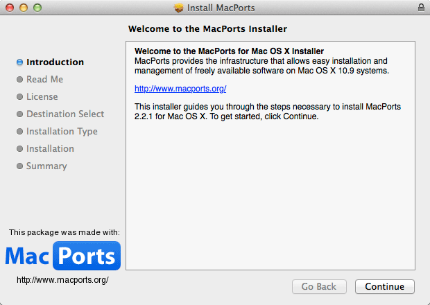 Install MacPorts Mac Mavericks 10.9 - Installing Macports