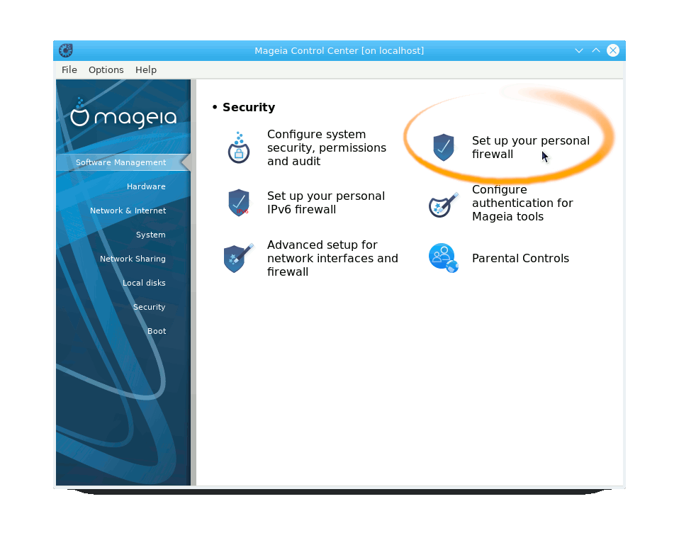 setup Personal firewall