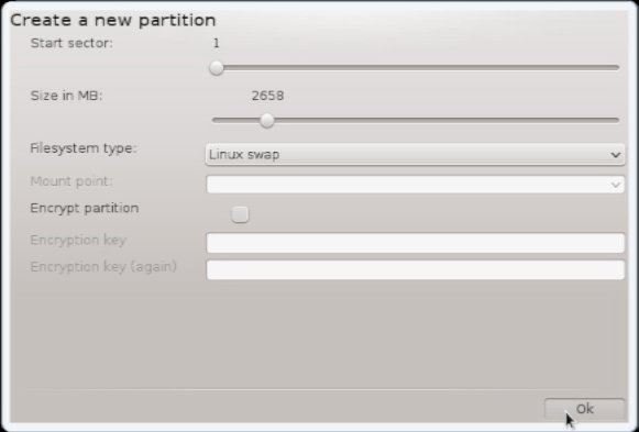 Linux-Mageia Guided Partitioning - 3b Swap