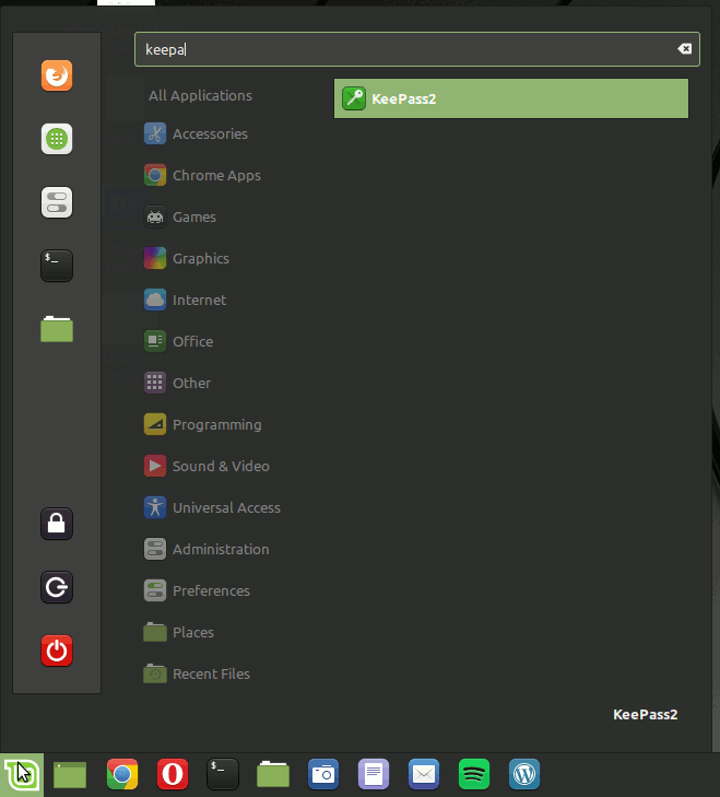 Step-by-step KeePass Linux Mint 20 Installation Guide - Launcher